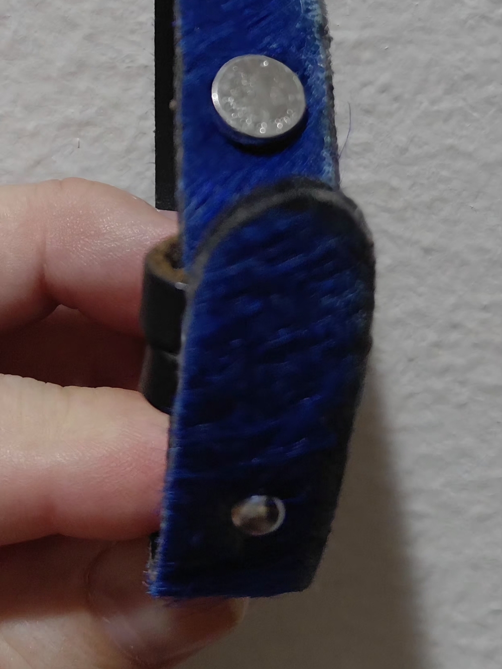 Rag & Bone Blue Leather Snap Bracelet